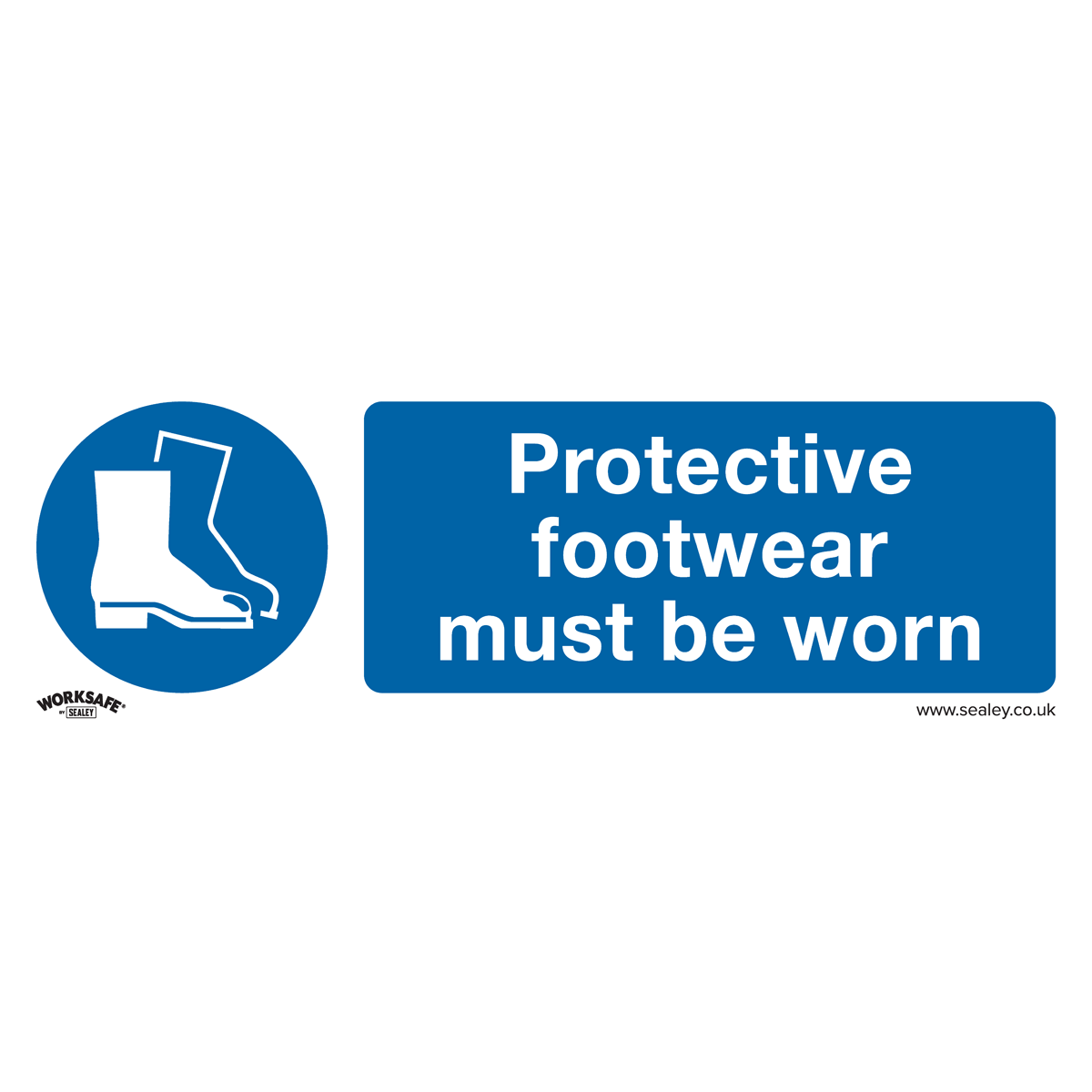 Worksafe SS7P1 Worksafe® Protective Footwear Must Be Worn Safety Sign - Rigid Plastic