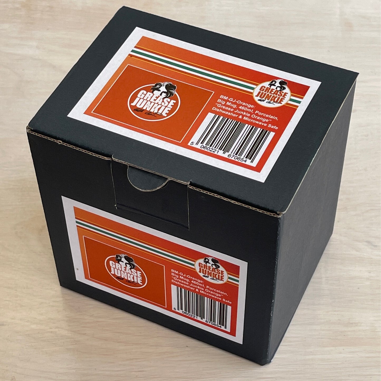 "Grease Junkie Orange", Big Mug, 460ml, Porcelain