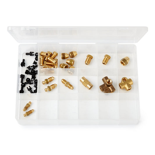 Automec AUT001 Brass union & Clip assortment 36 pieces imperial