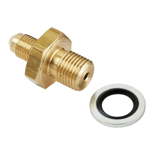 Automec HU159 Brass Adaptor 1/2" x 20unf to 3/8 x 24 unf male with seal