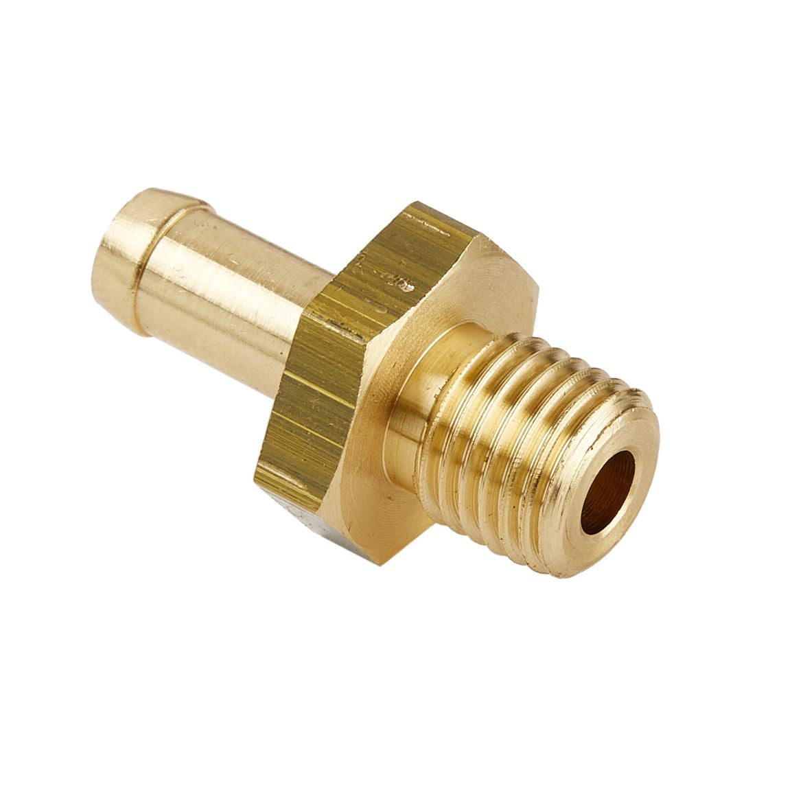 Automec HU160 Brass Adaptor Male 7/16 x 20 UNF 5/16 Hosetail with washer