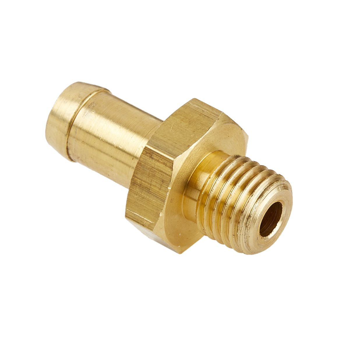 Automec HU161 Brass Adaptor male 7/16 x 20 UNF 3/8 Hosetail with washer
