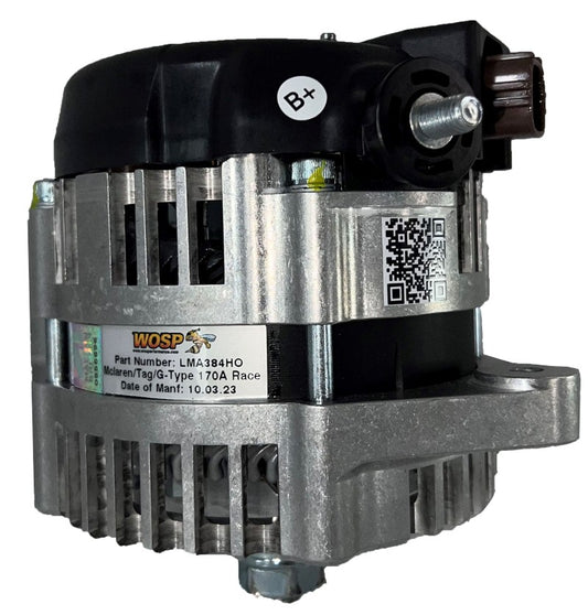WOSPerformance McLaren / TAG G-Type direct replacement 170A Self Exciting Alternator (180°)