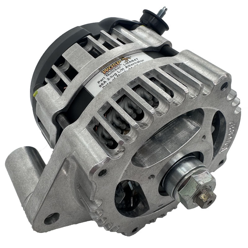 WOSPerformance 95A (L/H) Universal 2-Lug Billet case Race Alternator