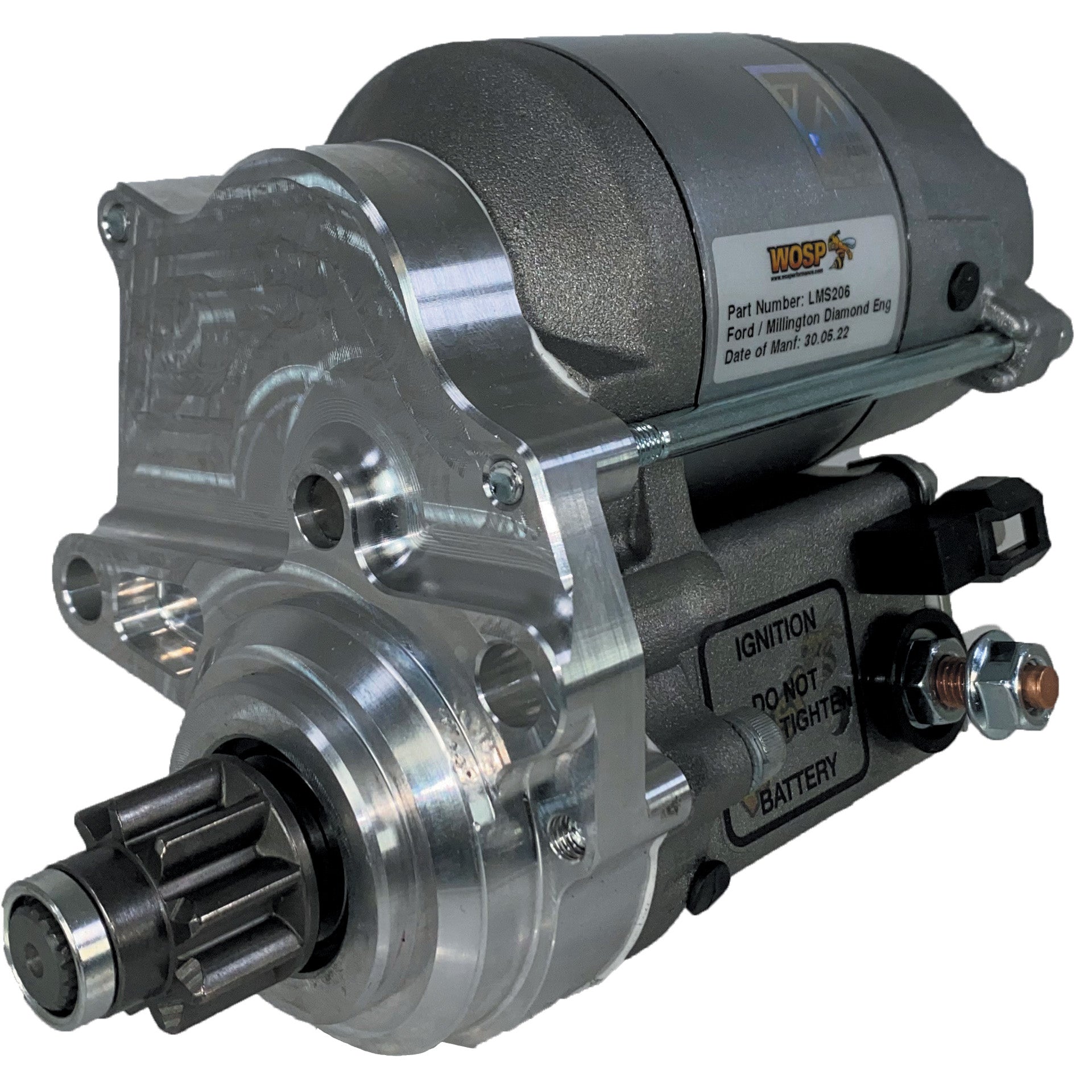WOSPerformance KGP / Smith & Jones 2.0L & 2.5L Cosworth high torque starter motor (bell housing mount)