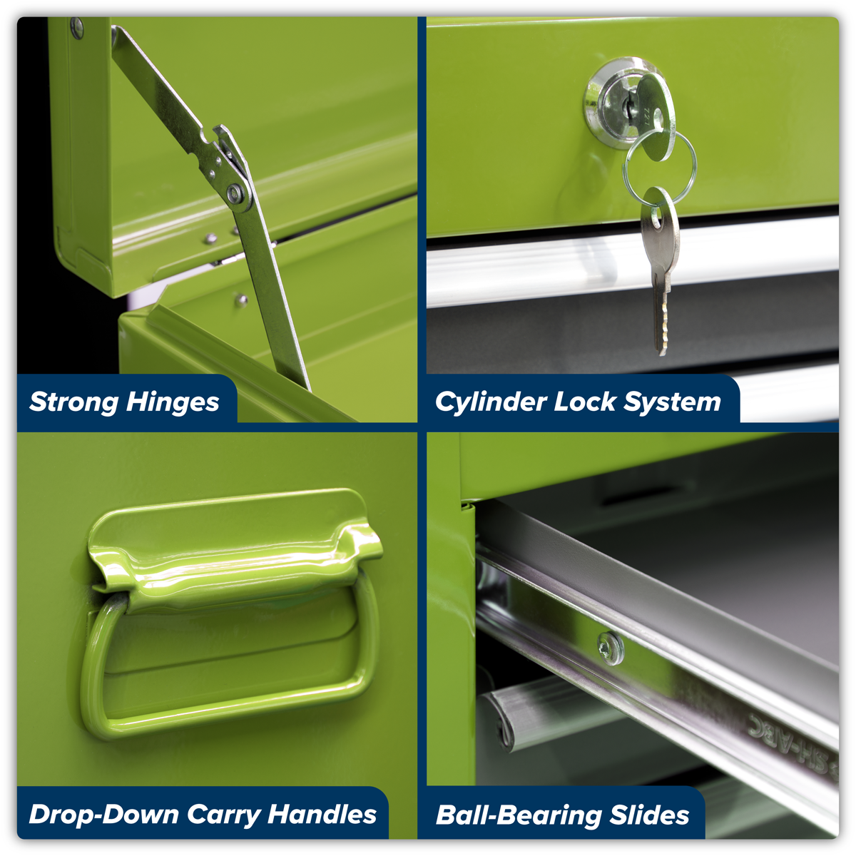 American Pro AP2200BBHV American PRO® Topchest & Rollcab Combination 6 Drawer - Green/Grey