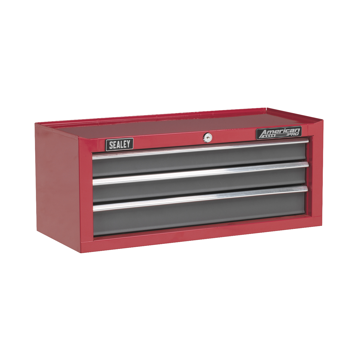 American Pro AP2200BBSTACK American PRO® Topchest, Mid-Box Tool Chest & Rollcab Stack 9 Drawer - Red