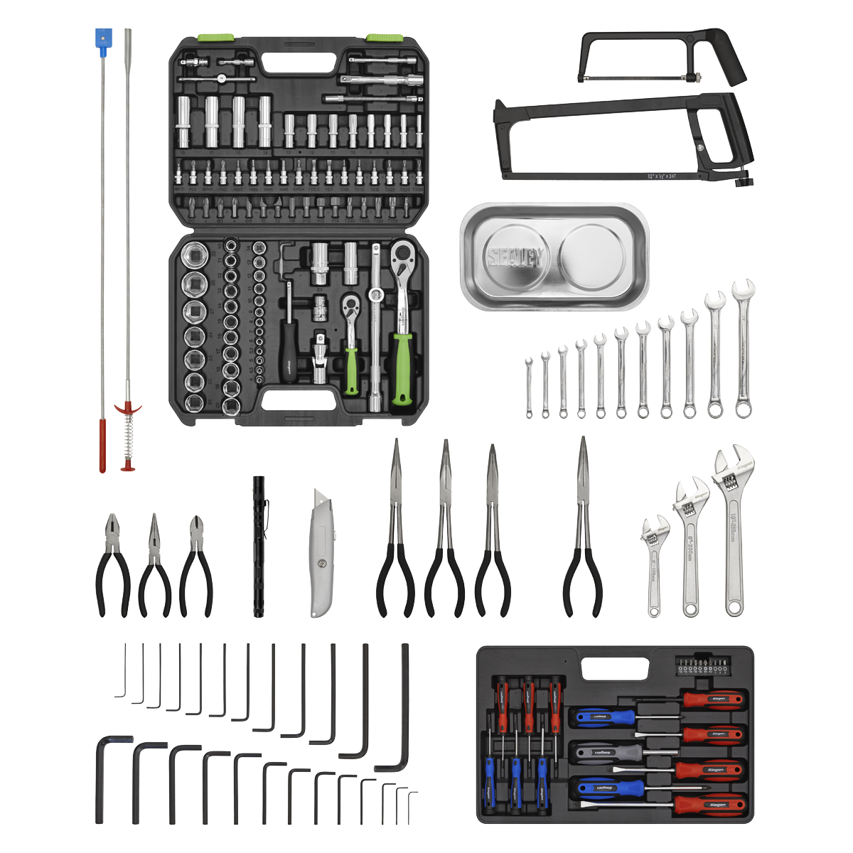 American Pro AP2200COMBOHV American PRO® Topchest & Rollcab Combination 6 Drawer with 170pc Tool Kit - Green/Grey
