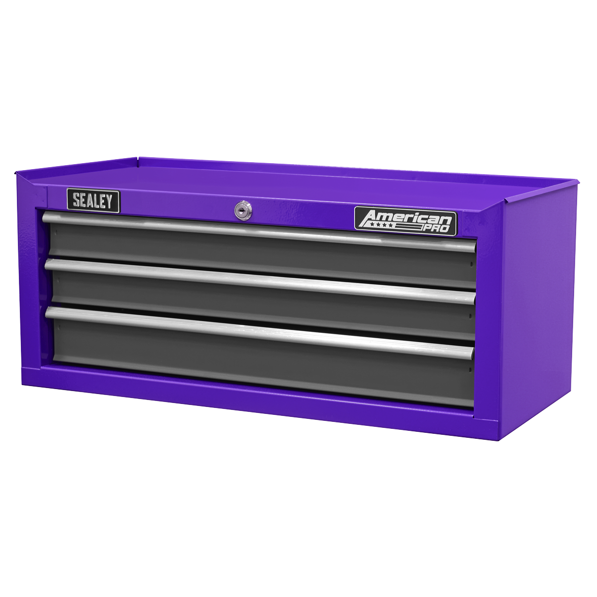 American Pro AP22309BBCP American PRO® Mid-Box Tool Chest 3 Drawer - Purple/Grey