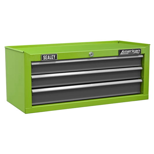 American Pro AP22309BBHV American PRO® Mid-Box Tool Chest 3 Drawer - Green/Grey