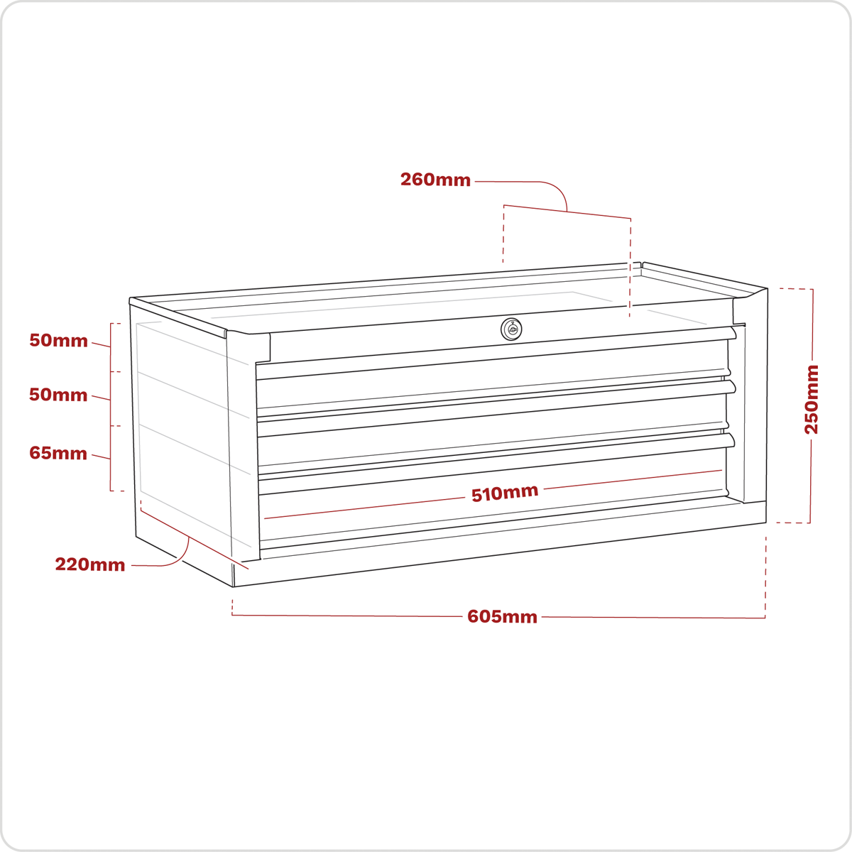 American Pro AP22309BBHV American PRO® Mid-Box Tool Chest 3 Drawer - Green/Grey