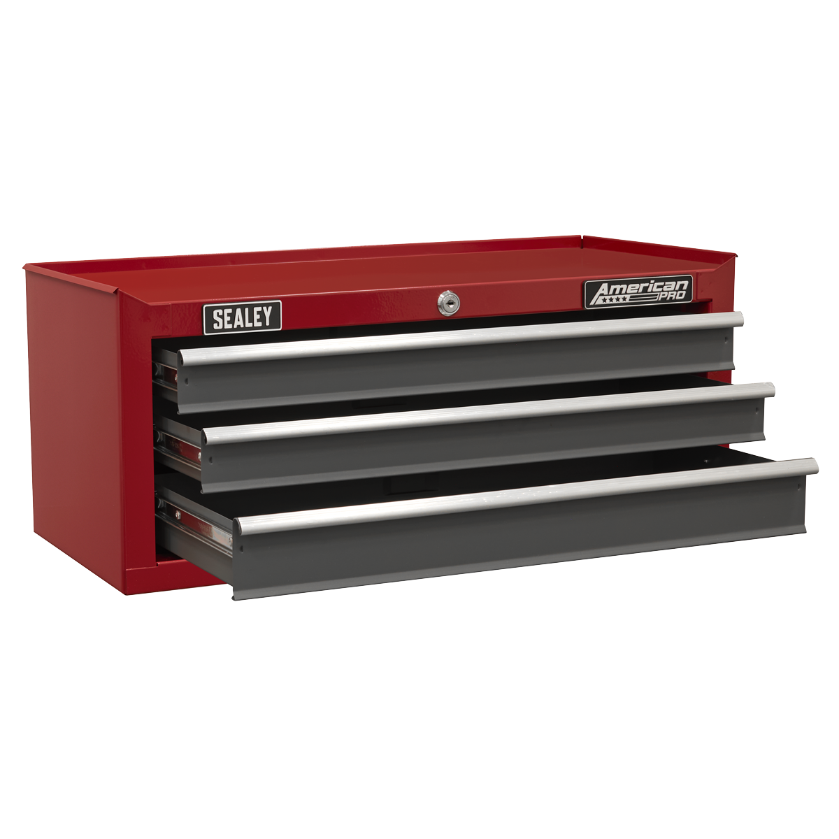 American Pro AP22309BB American PRO® Mid-Box Tool Chest 3 Drawer - Red/Grey