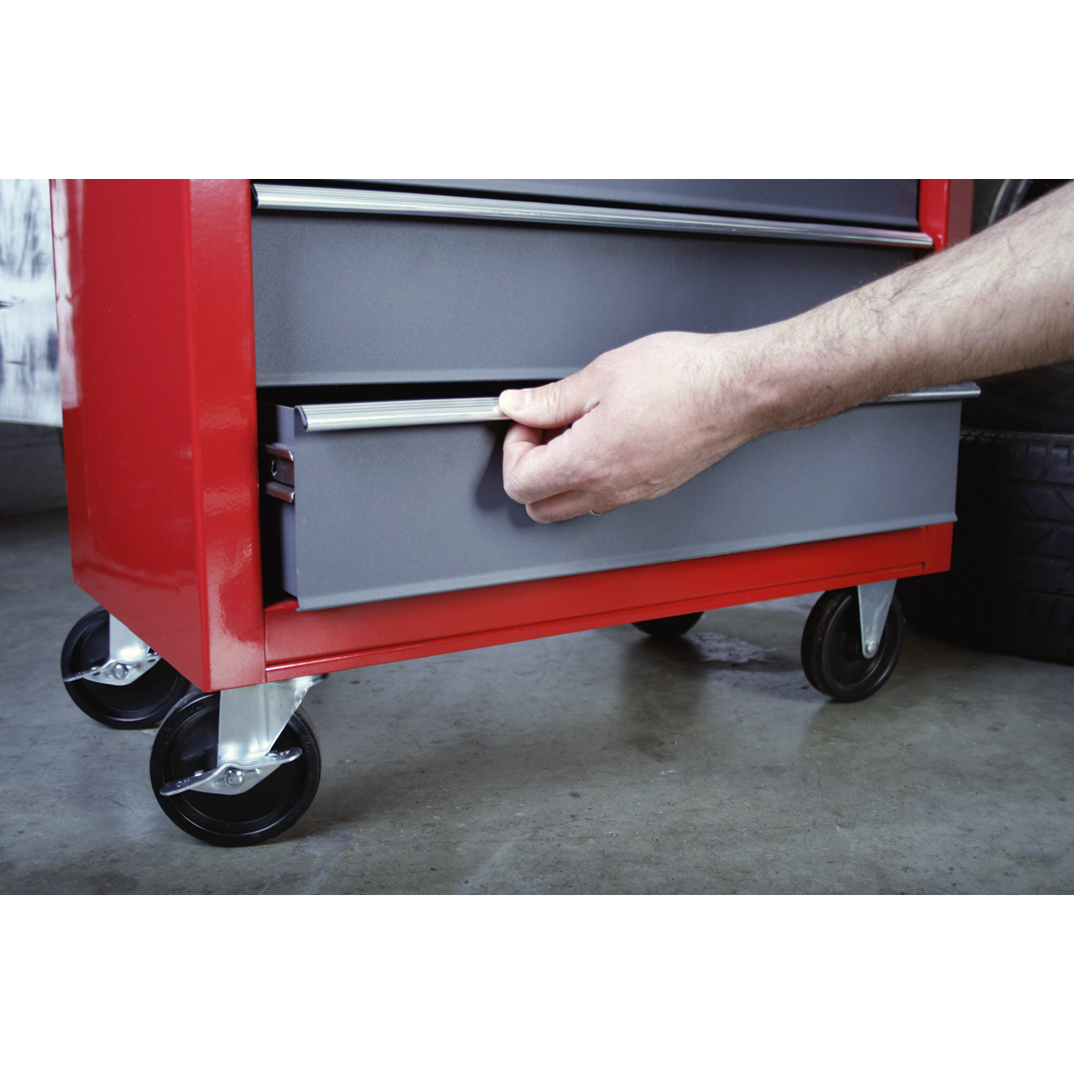American Pro AP22505BB American PRO® Rollcab 5 Drawer - Red/Grey