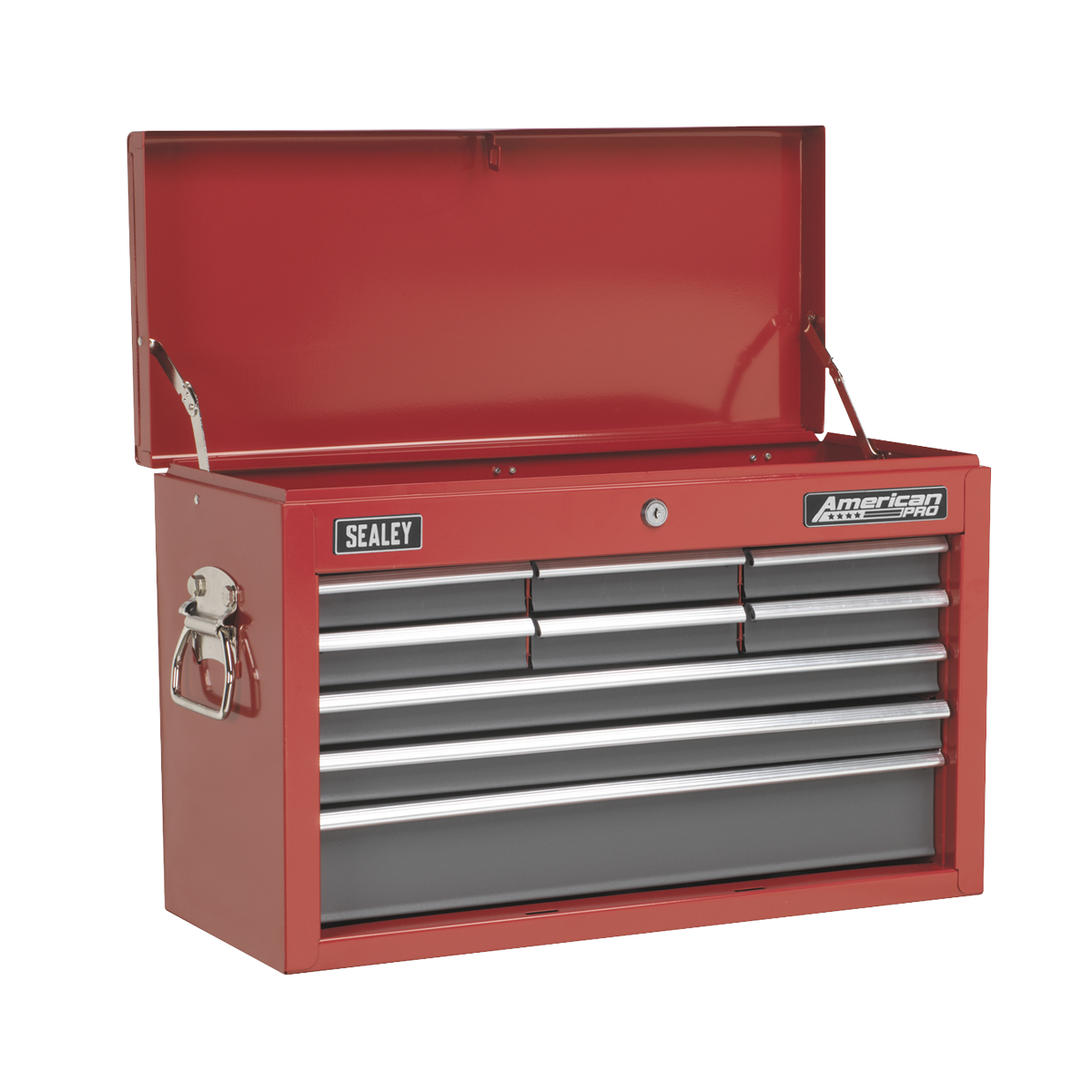 American Pro AP22509BB American PRO® Topchest 9 Drawer - Red/Grey