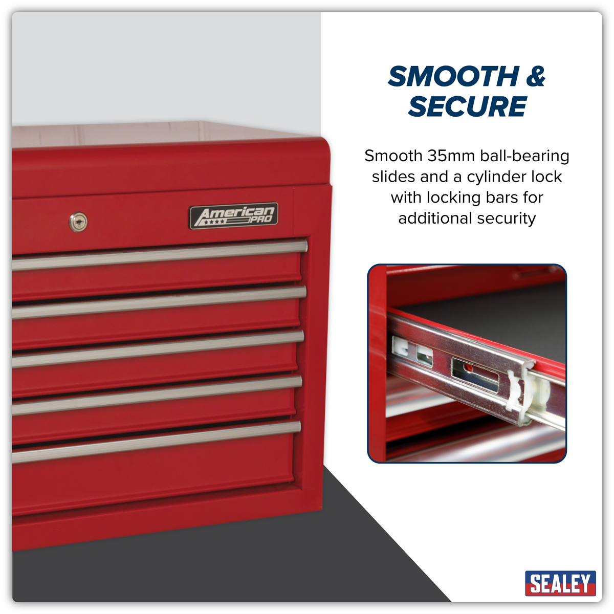 American Pro AP225 American PRO® Topchest 5 Drawer - Red