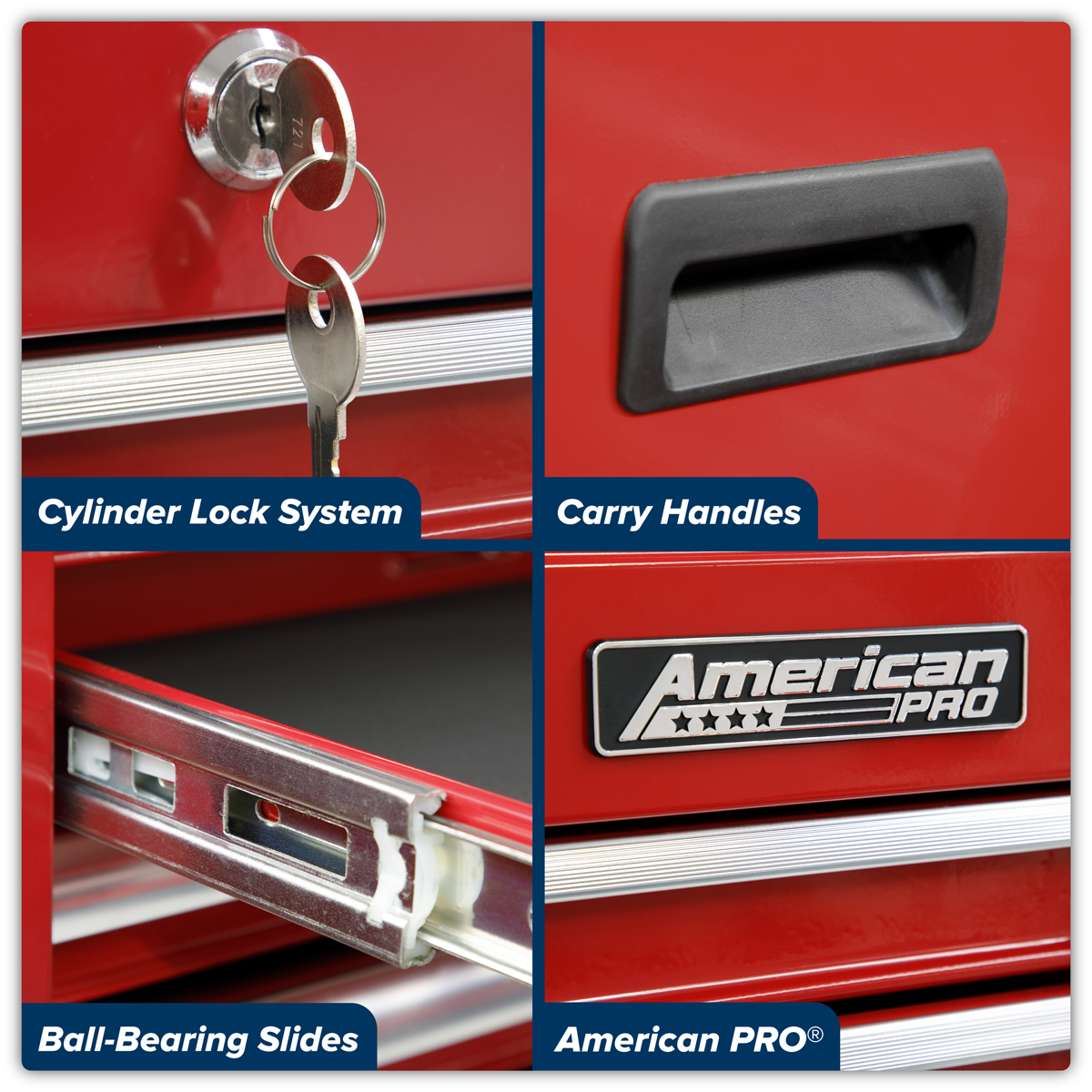 American Pro AP225 American PRO® Topchest 5 Drawer - Red