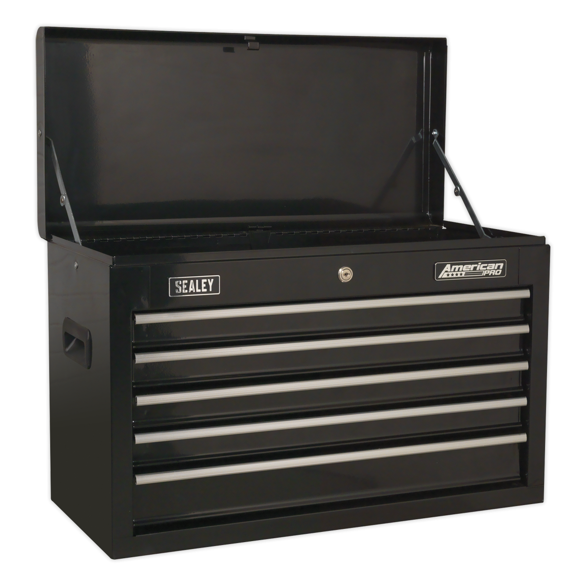 American Pro AP22BSTACK American PRO® Topchest, Mid-Box Tool Chest & Rollcab Stack 14 Drawer - Black