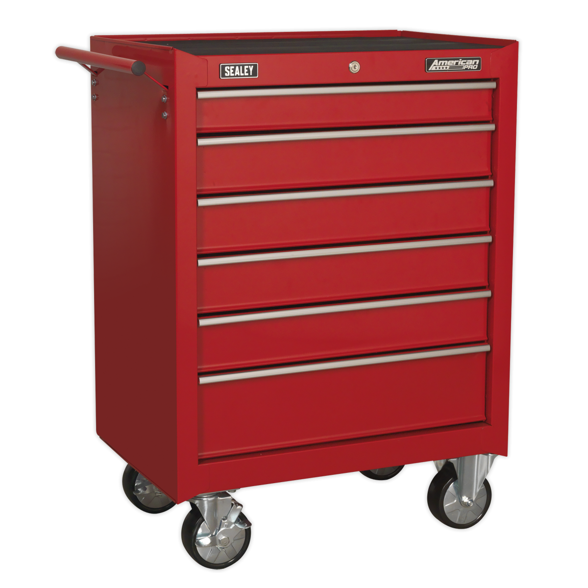 American Pro AP22STACK American PRO® Topchest, Mid-Box Tool Chest & Rollcab Stack 14 Drawer - Red
