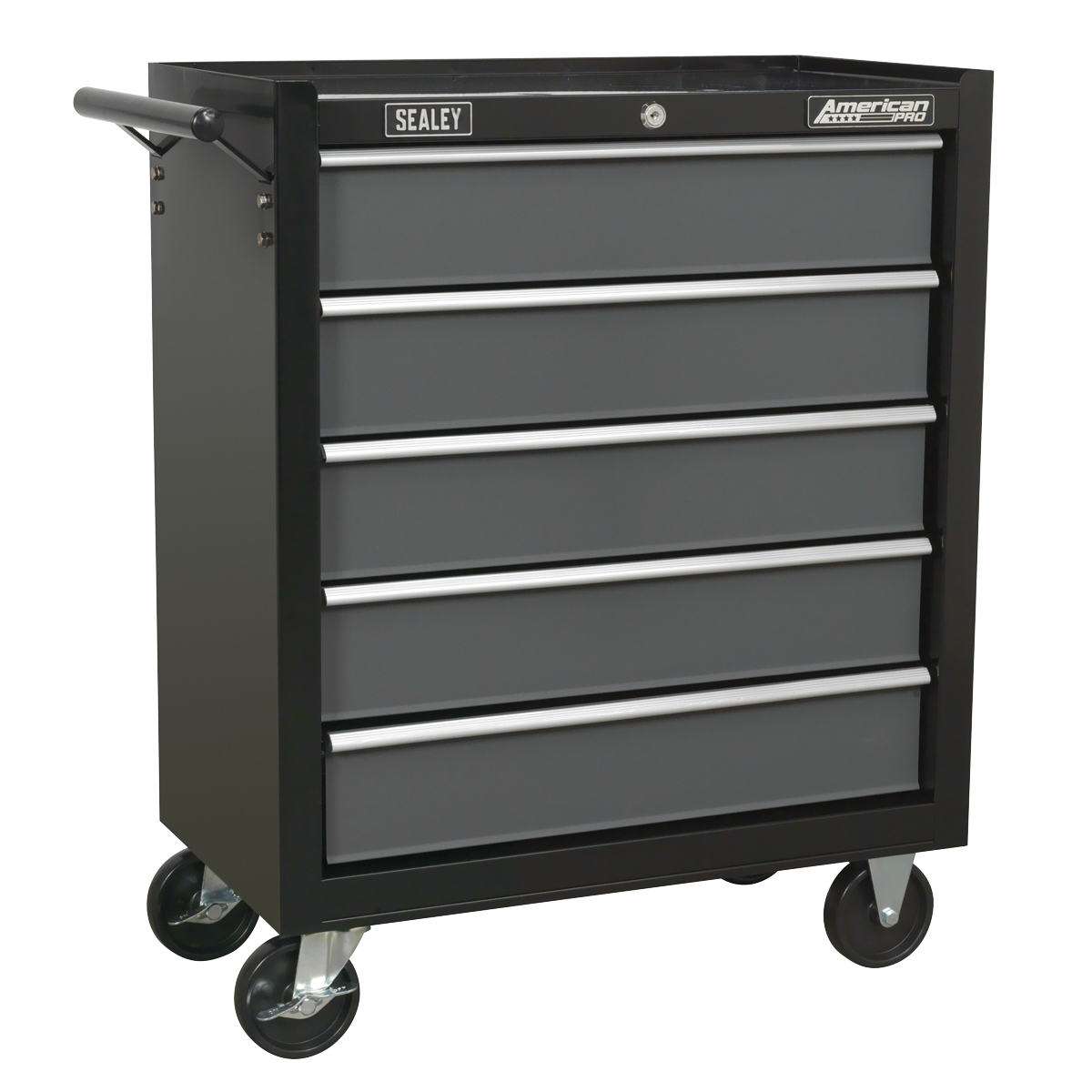 American Pro AP2505B American PRO® Rollcab 5 Drawer - Black/Grey