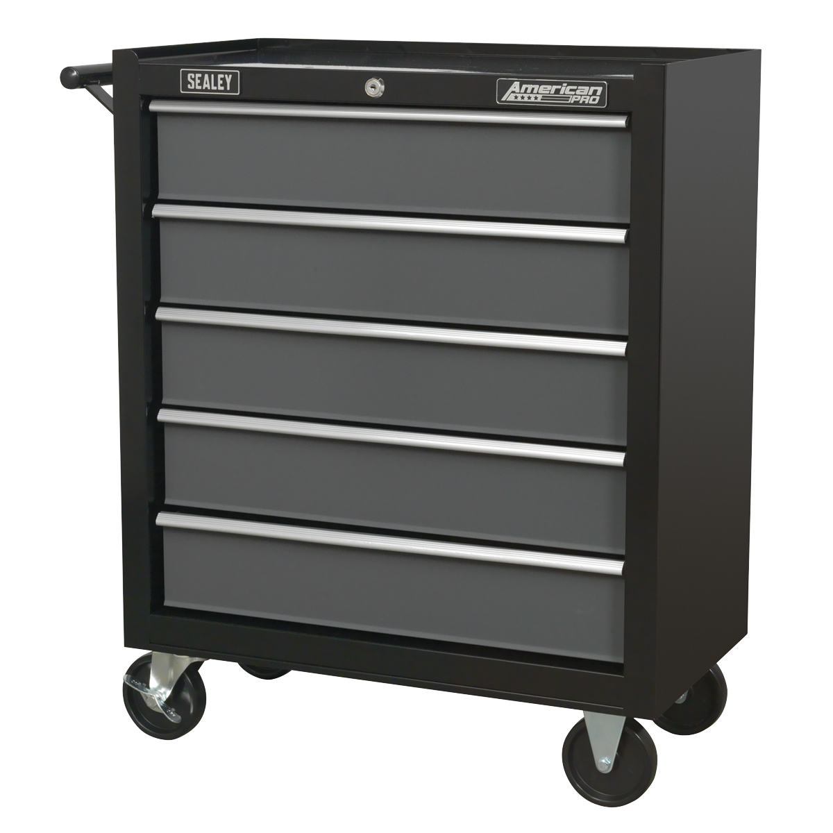 American Pro AP2505B American PRO® Rollcab 5 Drawer - Black/Grey