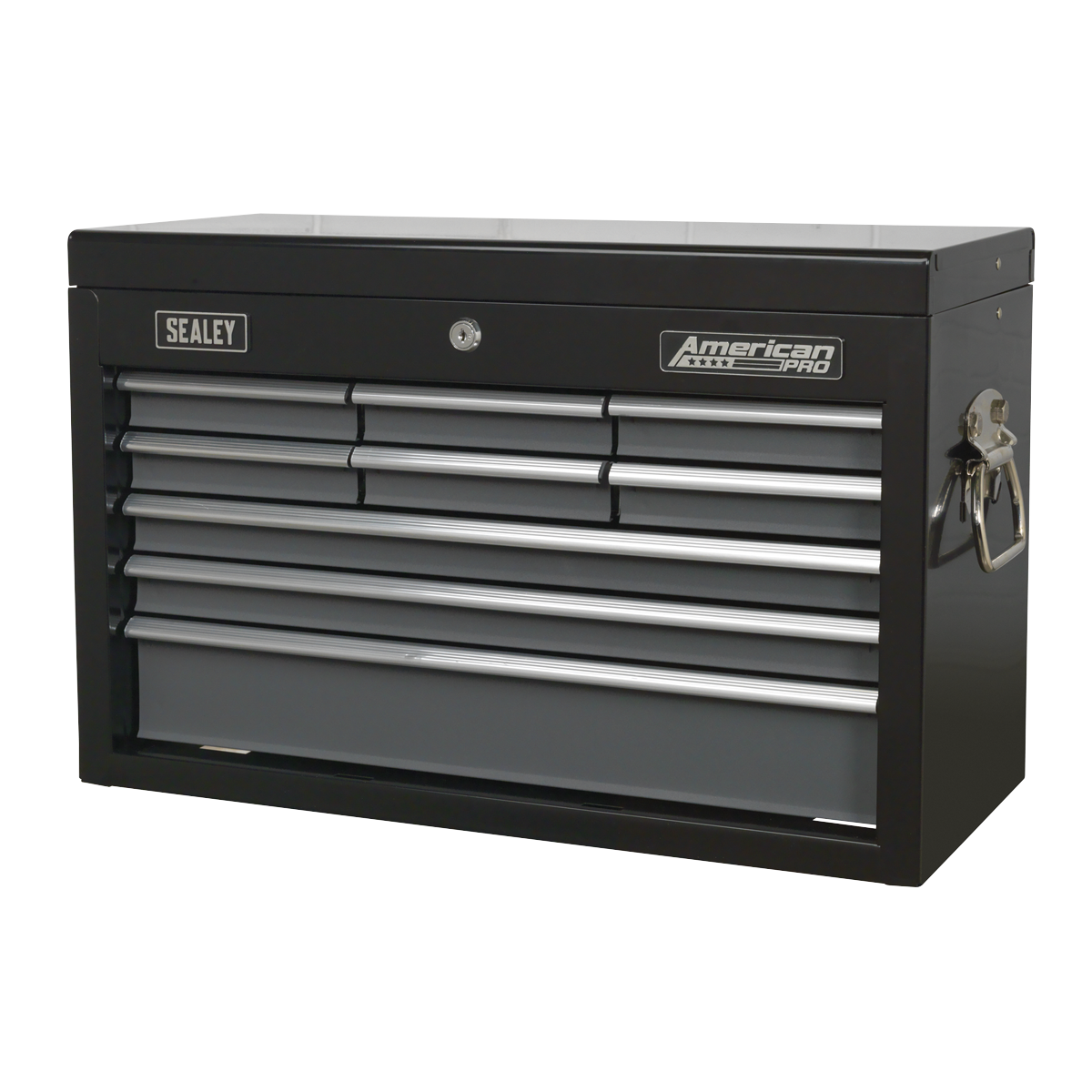 American Pro AP2509B American PRO® Topchest 9 Drawer - Black/Grey
