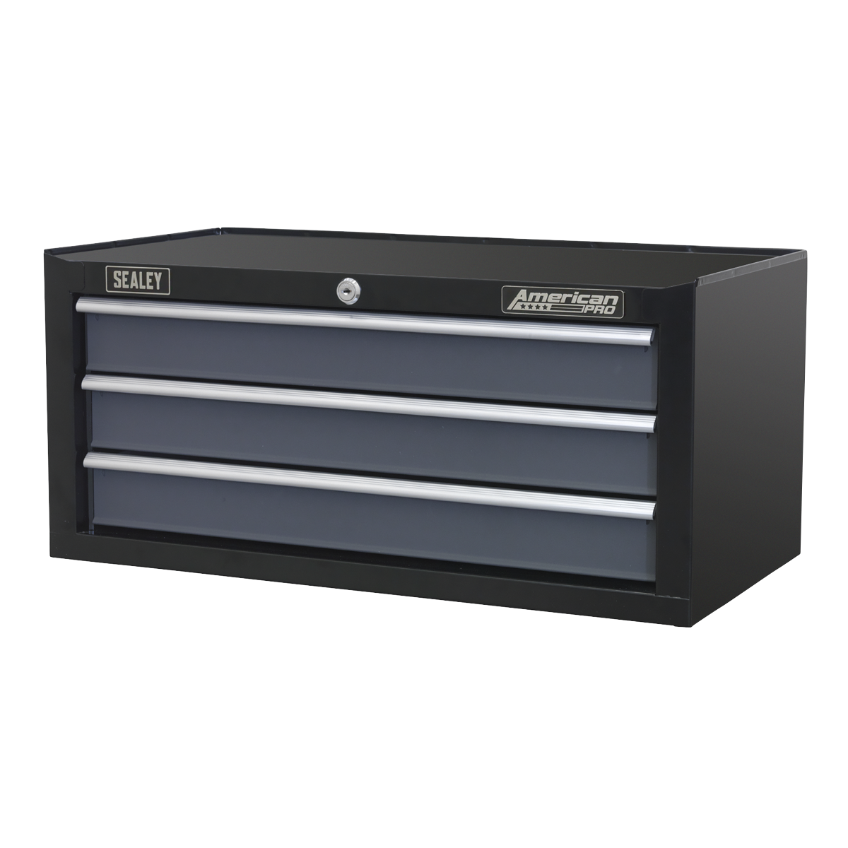 American Pro AP3503TB American PRO® Mid-Box Tool Chest 3 Drawer - Black/Grey