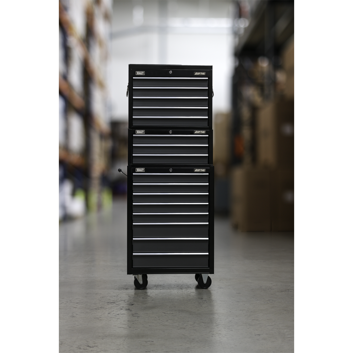 American Pro AP35STACK American PRO® Tool Chest Combination 16 Drawer - Black/Grey