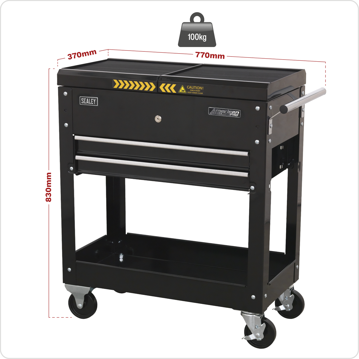 American Pro AP705MB American PRO® Mobile Tool & Parts Trolley - Black
