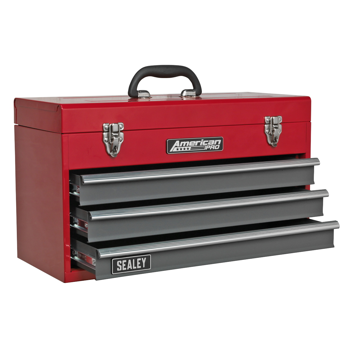 American Pro AP9243BB American PRO® Tool Chest 3 Drawer - Red/Grey