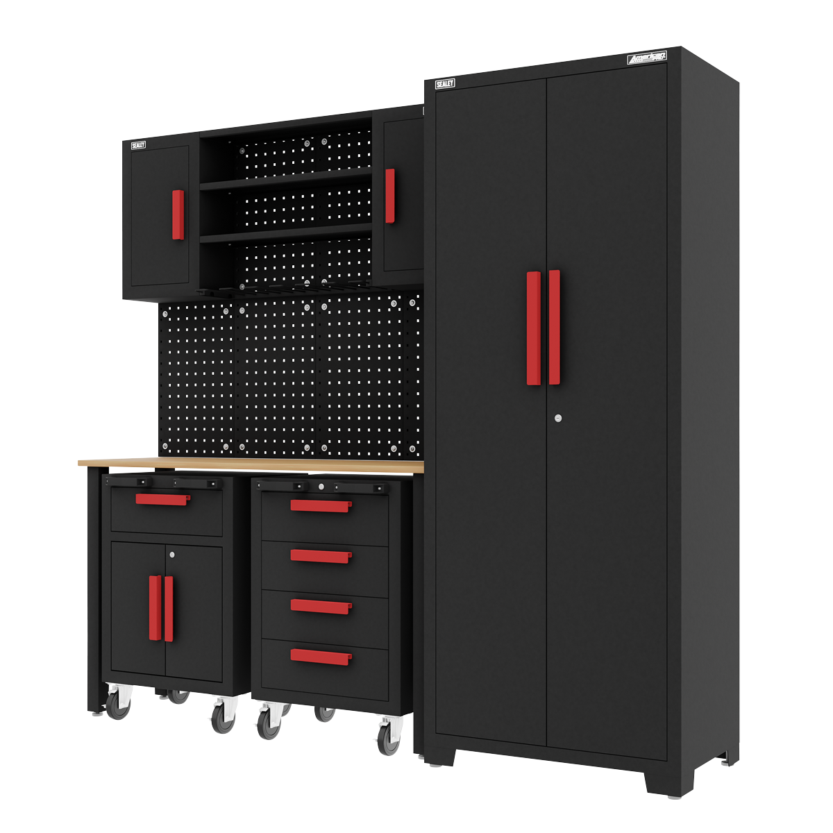 American Pro APMS12OP American PRO® Complete Garage Storage System with 2 Mobile Trolleys