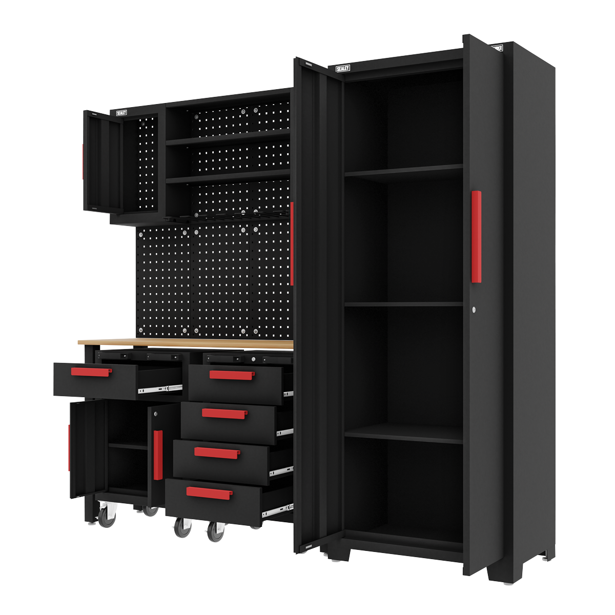 American Pro APMS12OP American PRO® Complete Garage Storage System with 2 Mobile Trolleys