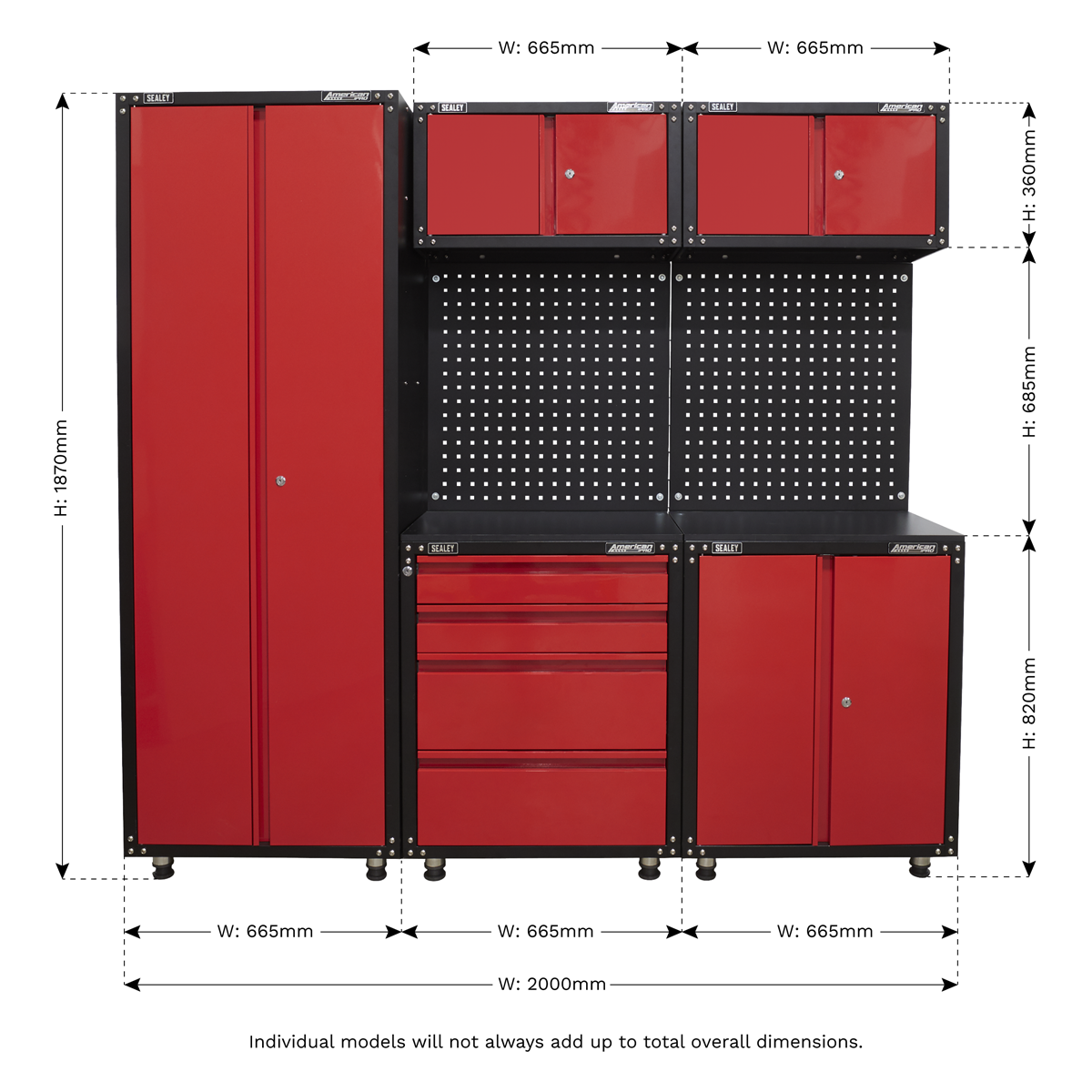 American Pro APMS80COMBO3 American PRO® Modular Storage System 2.0m