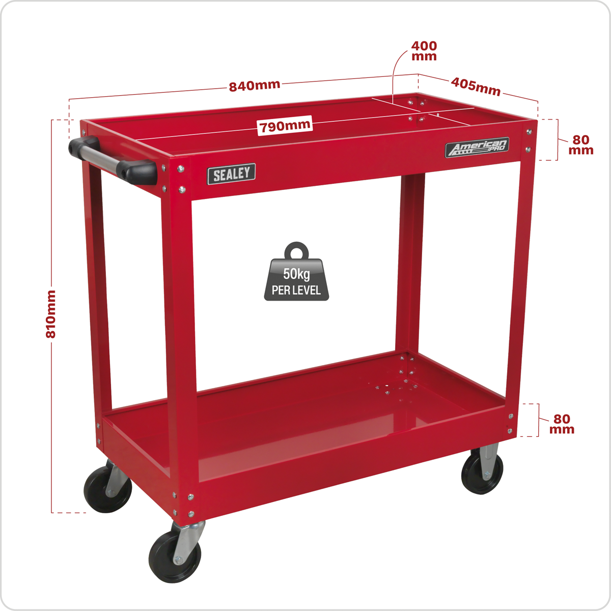 American Pro CX105 American PRO® Heavy-Duty Workshop Trolley 2-Level