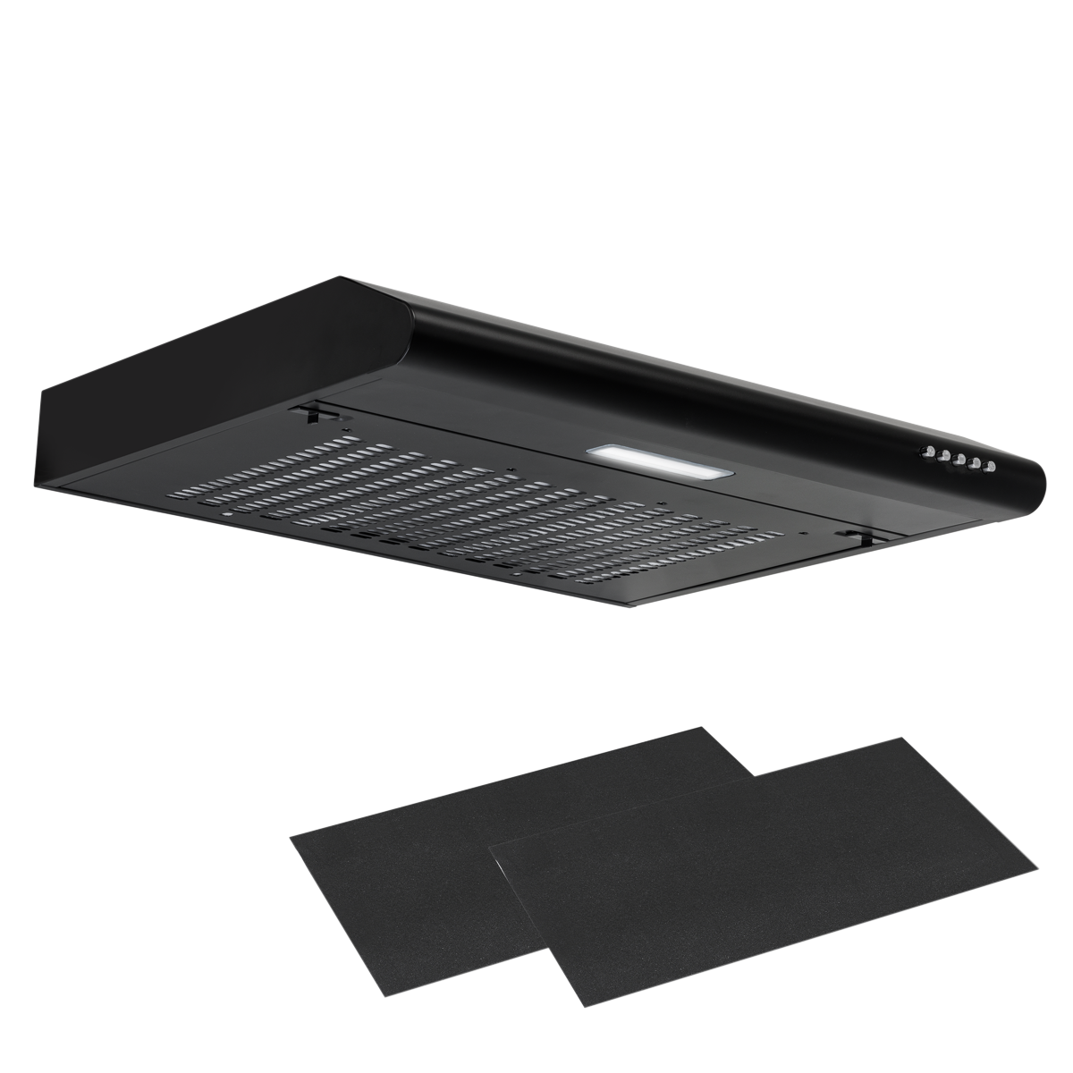 Baridi DH107 Baridi Visor Cooker Hood Extractor Fan 60cm - Black