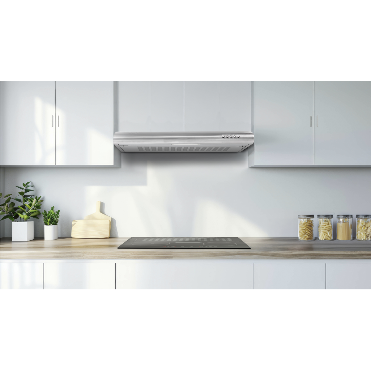 Baridi DH108 Baridi Visor Cooker Hood Extractor Fan 60cm - Stainless Steel