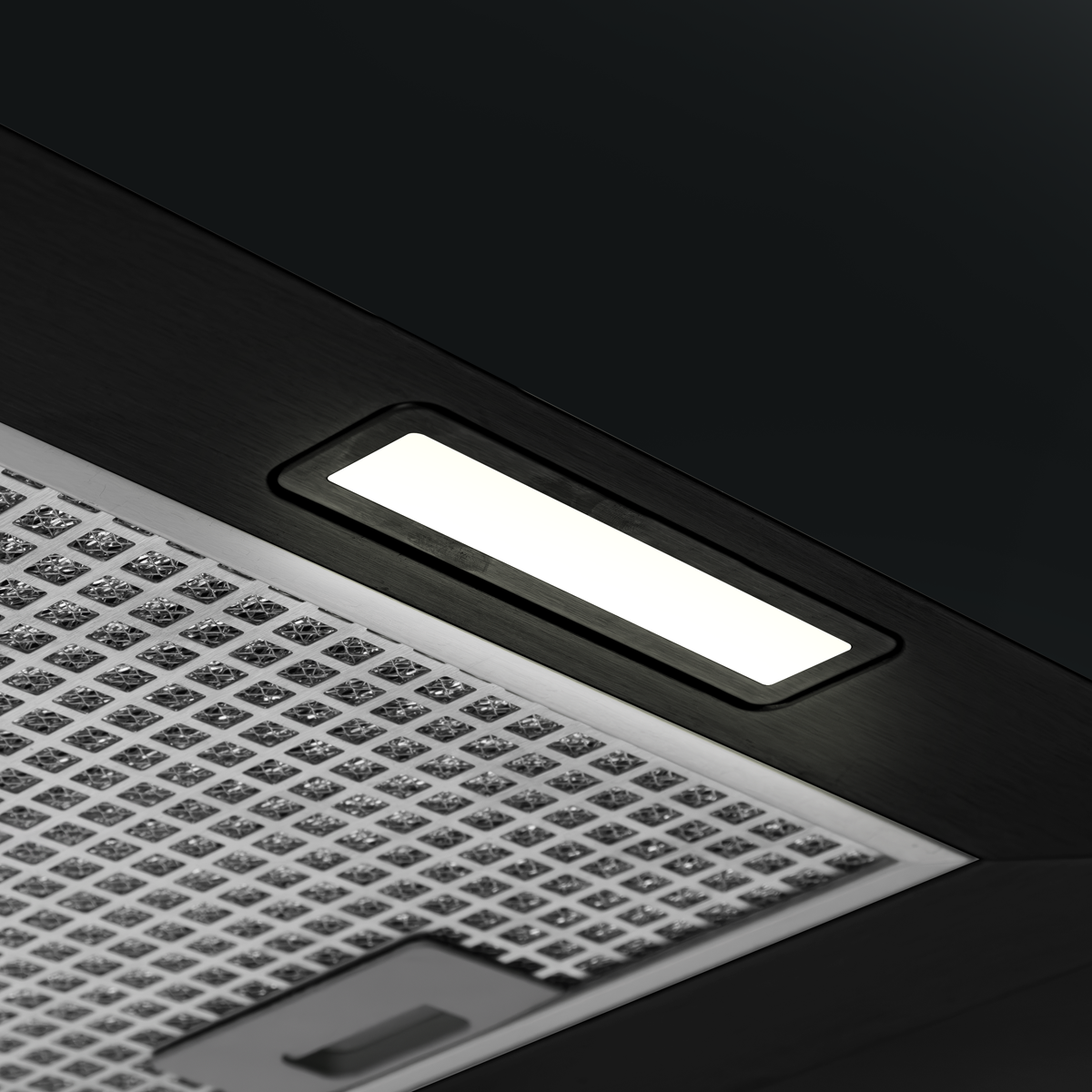 Baridi DH109 Baridi Square Island Cooker Hood 40cm - Black