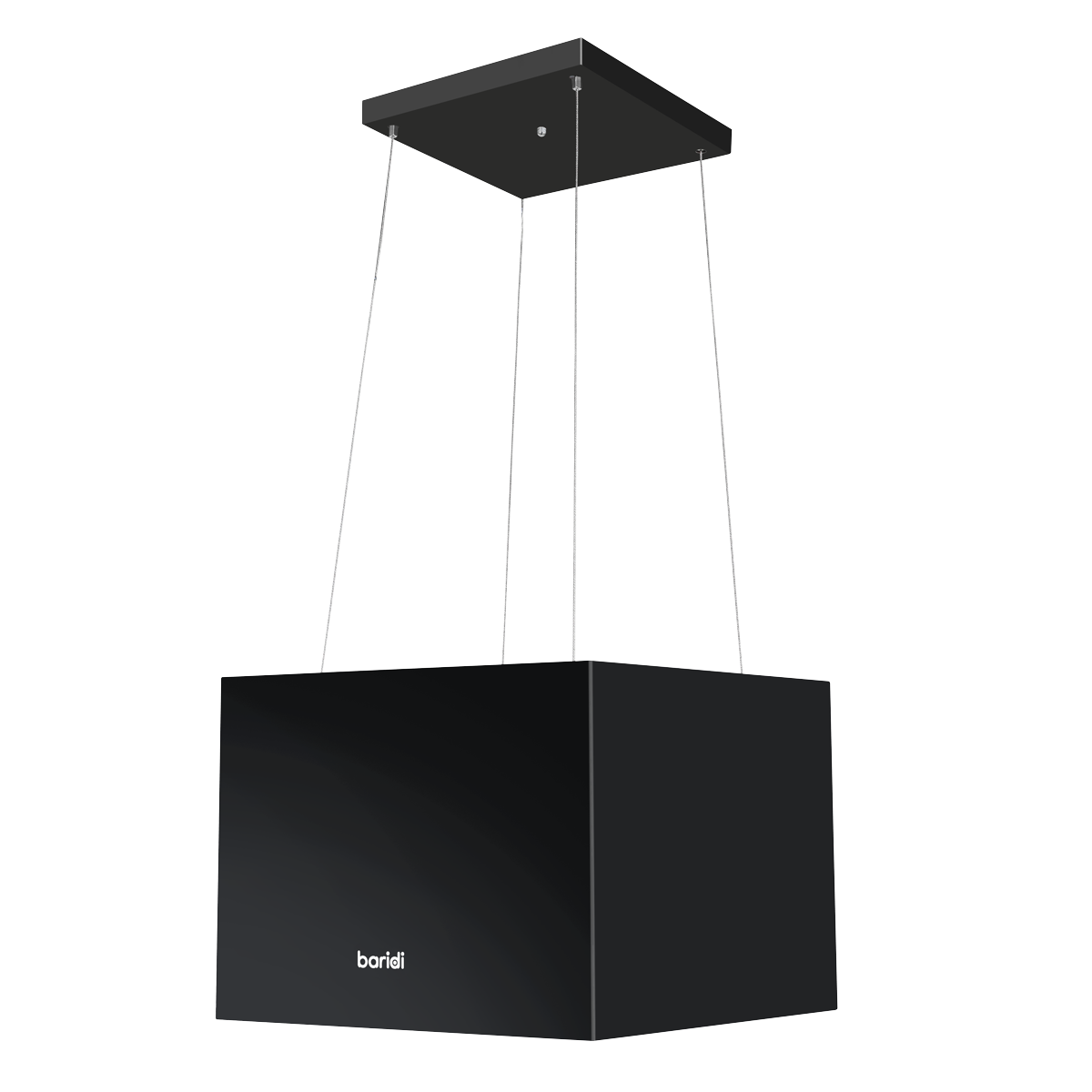 Baridi DH109 Baridi Square Island Cooker Hood 40cm - Black