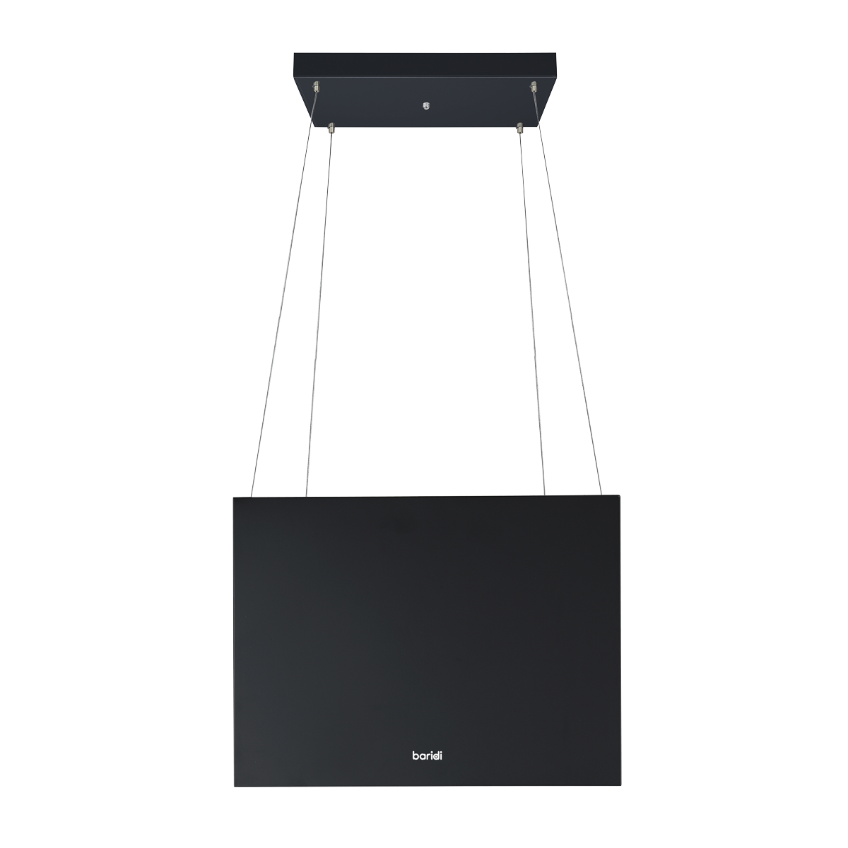 Baridi DH109 Baridi Square Island Cooker Hood 40cm - Black