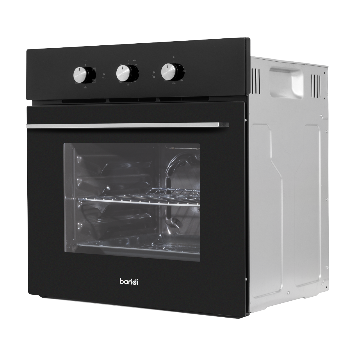 Baridi DH110 Baridi Built-In 5-Function Fan Assisted Oven with Timer 60cm, 55L Capacity - Black