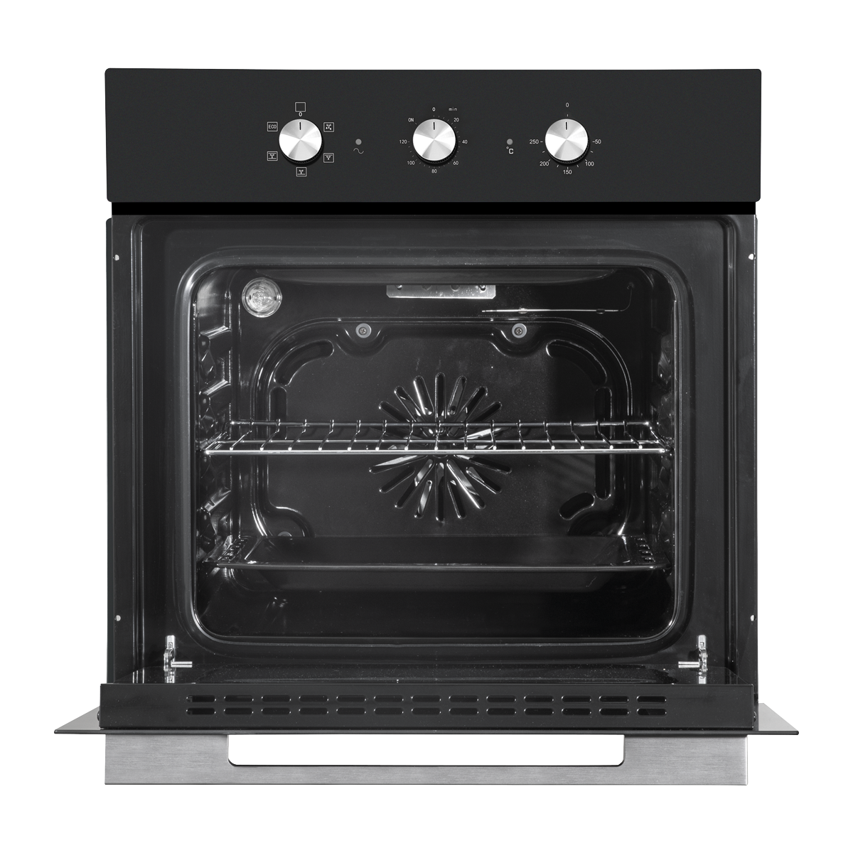 Baridi DH110 Baridi Built-In 5-Function Fan Assisted Oven with Timer 60cm, 55L Capacity - Black