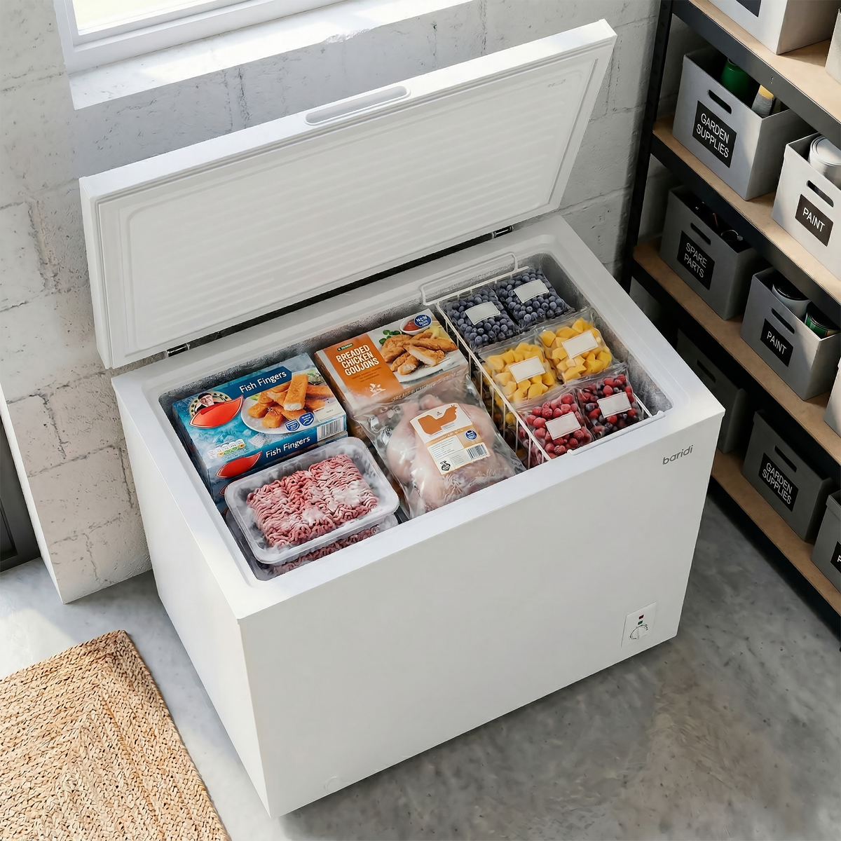 Baridi DH111 Baridi Freestanding Chest Freezer 199L Capacity - White