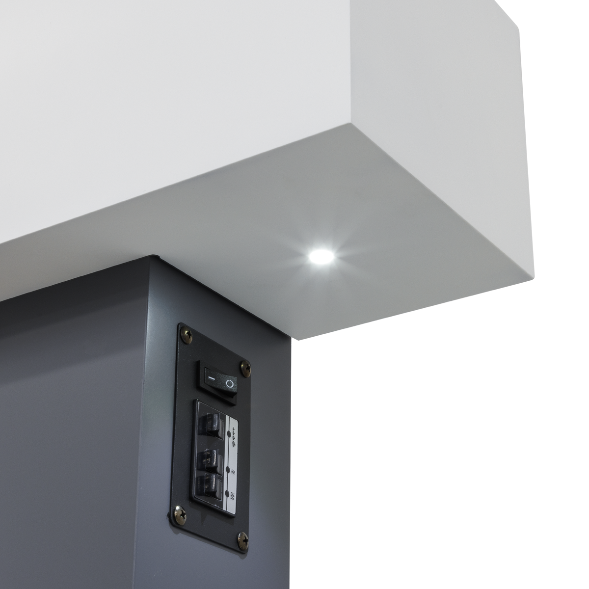 Baridi DH112 Baridi Wall Mounting Electric Fireplace with LED Flame Effect 52" - Grey
