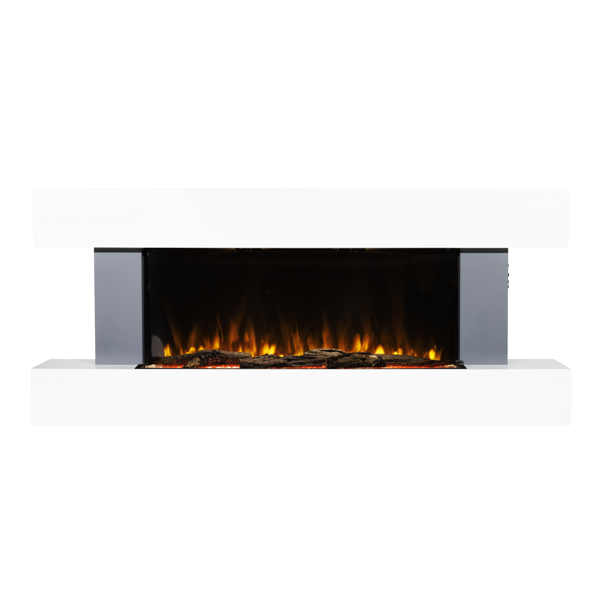 Baridi DH112 Baridi Wall Mounting Electric Fireplace with LED Flame Effect 52" - Grey