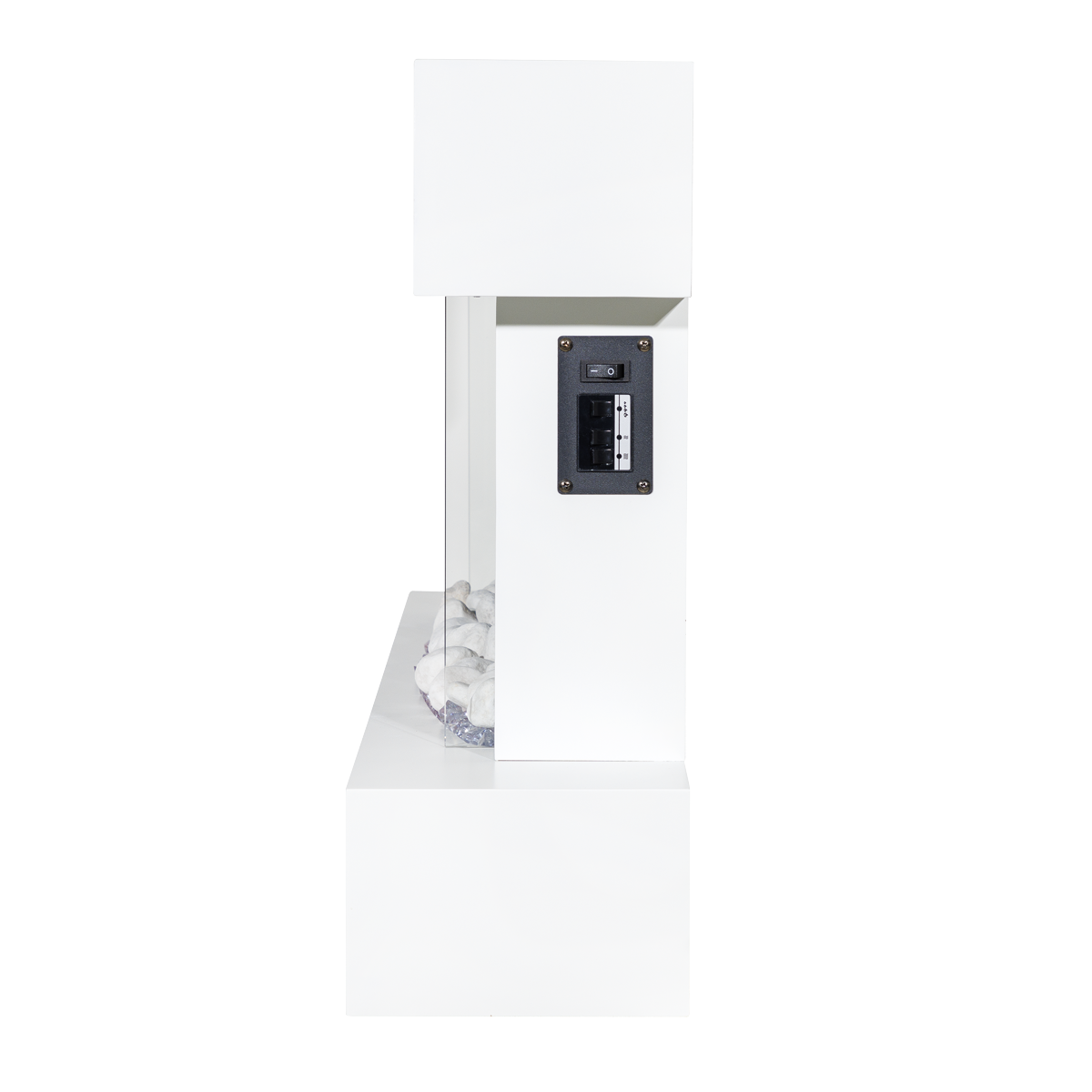 Baridi DH113 Baridi Wall Mounting Electric Fireplace with LED Flame Effect 46" - White