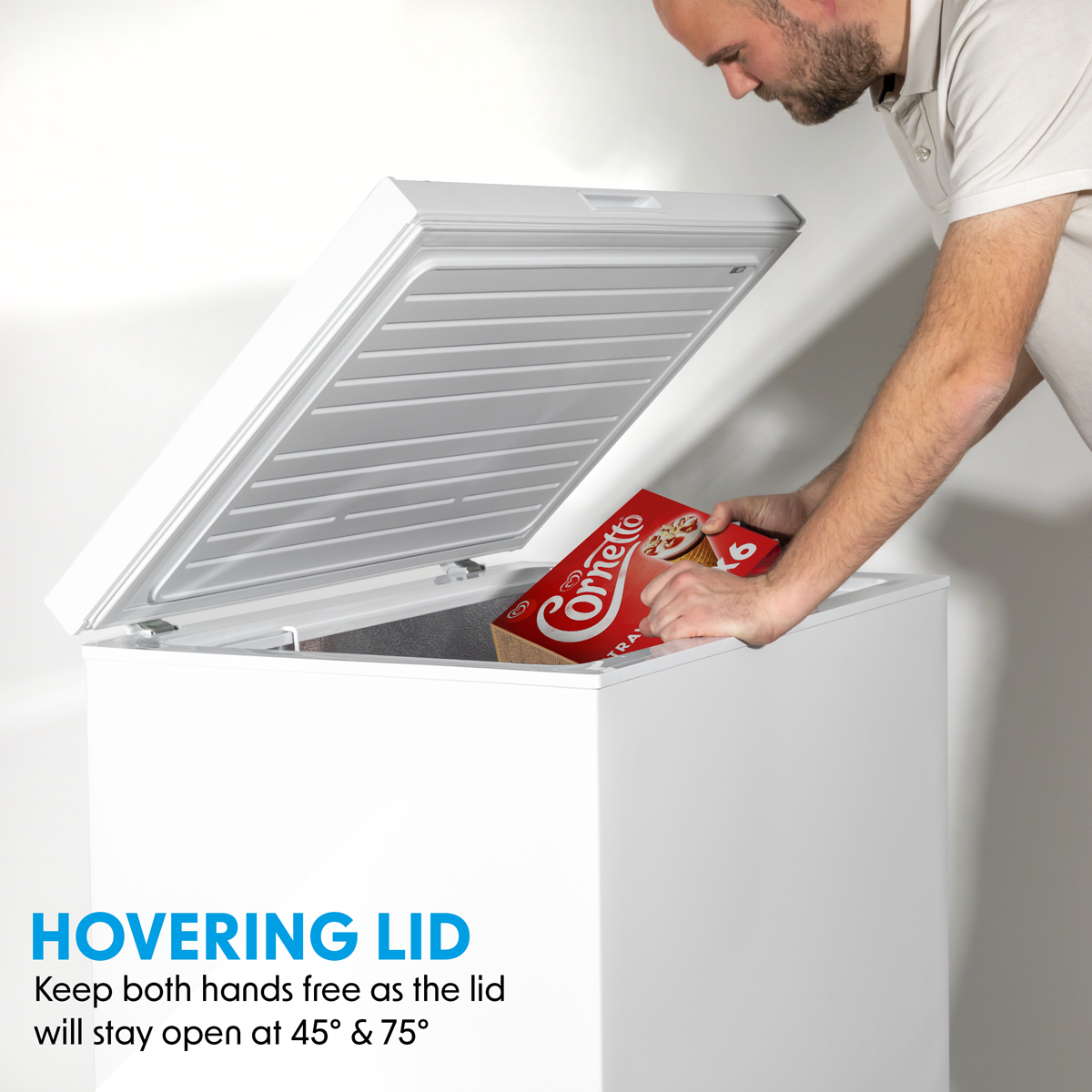 Baridi DH120 Baridi Freestanding Chest Freezer 142L Capacity - White