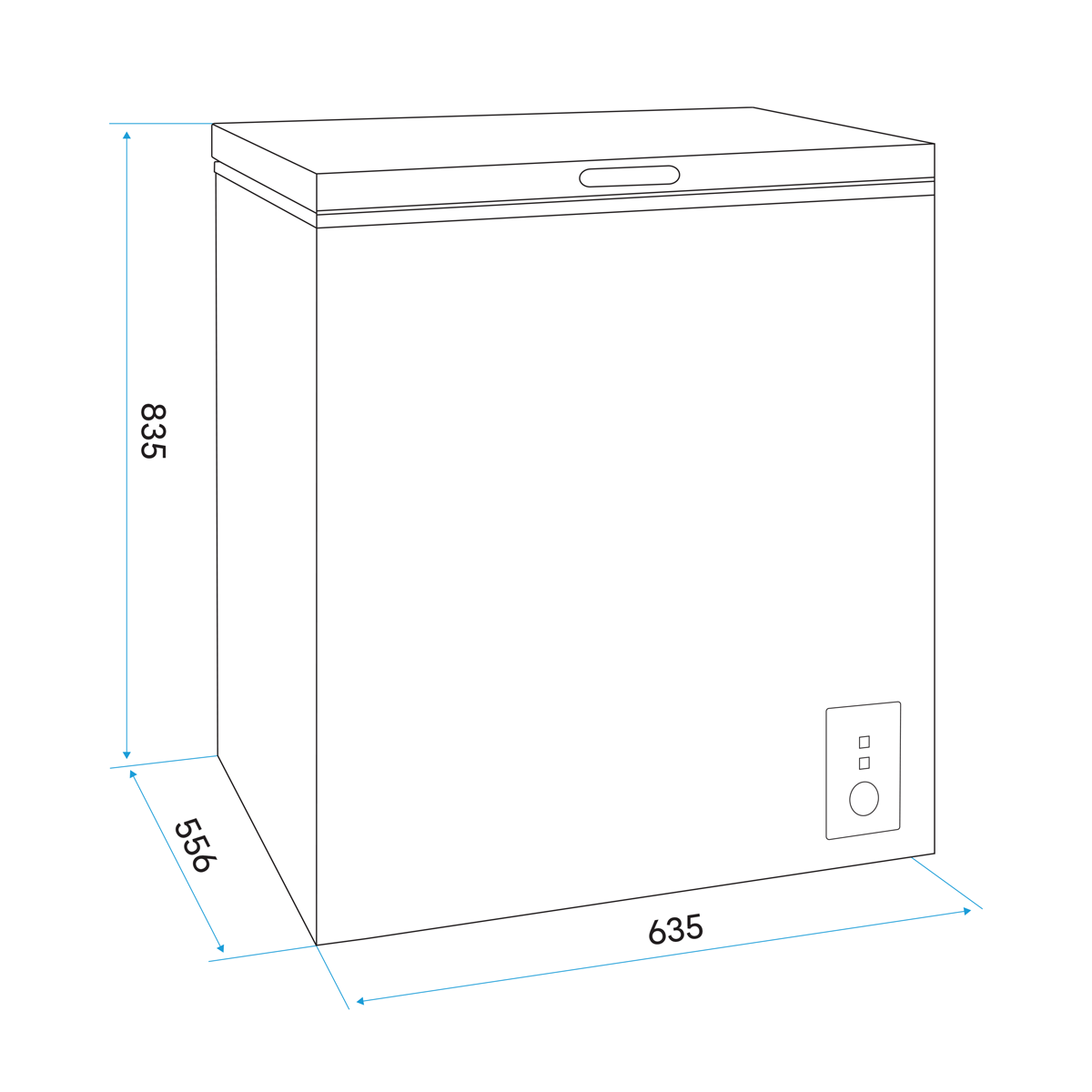Baridi DH120 Baridi Freestanding Chest Freezer 142L Capacity - White
