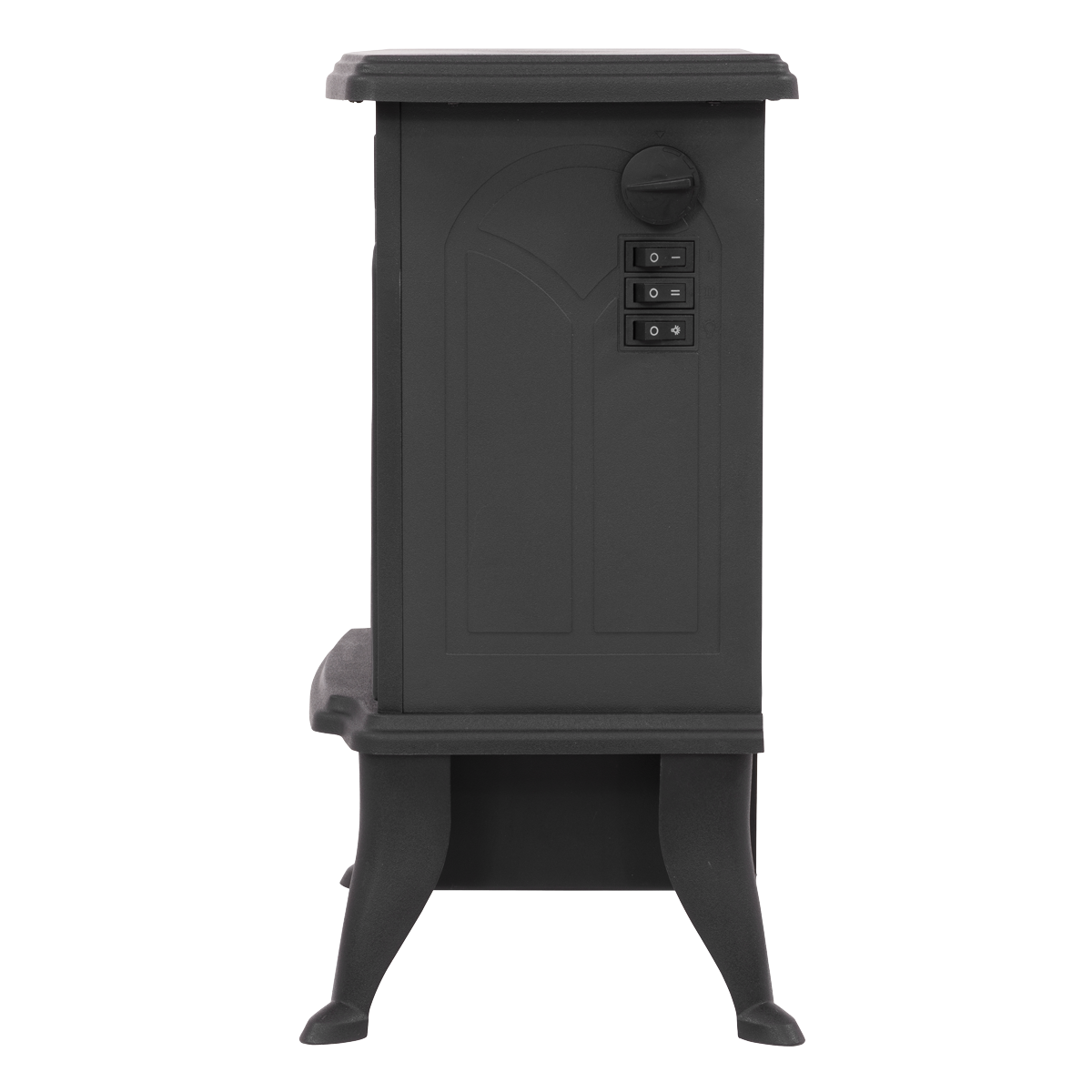 Baridi DH121 Baridi Electric Stove Heater Fireplace with LED Log Flame Effect 1800W – Black