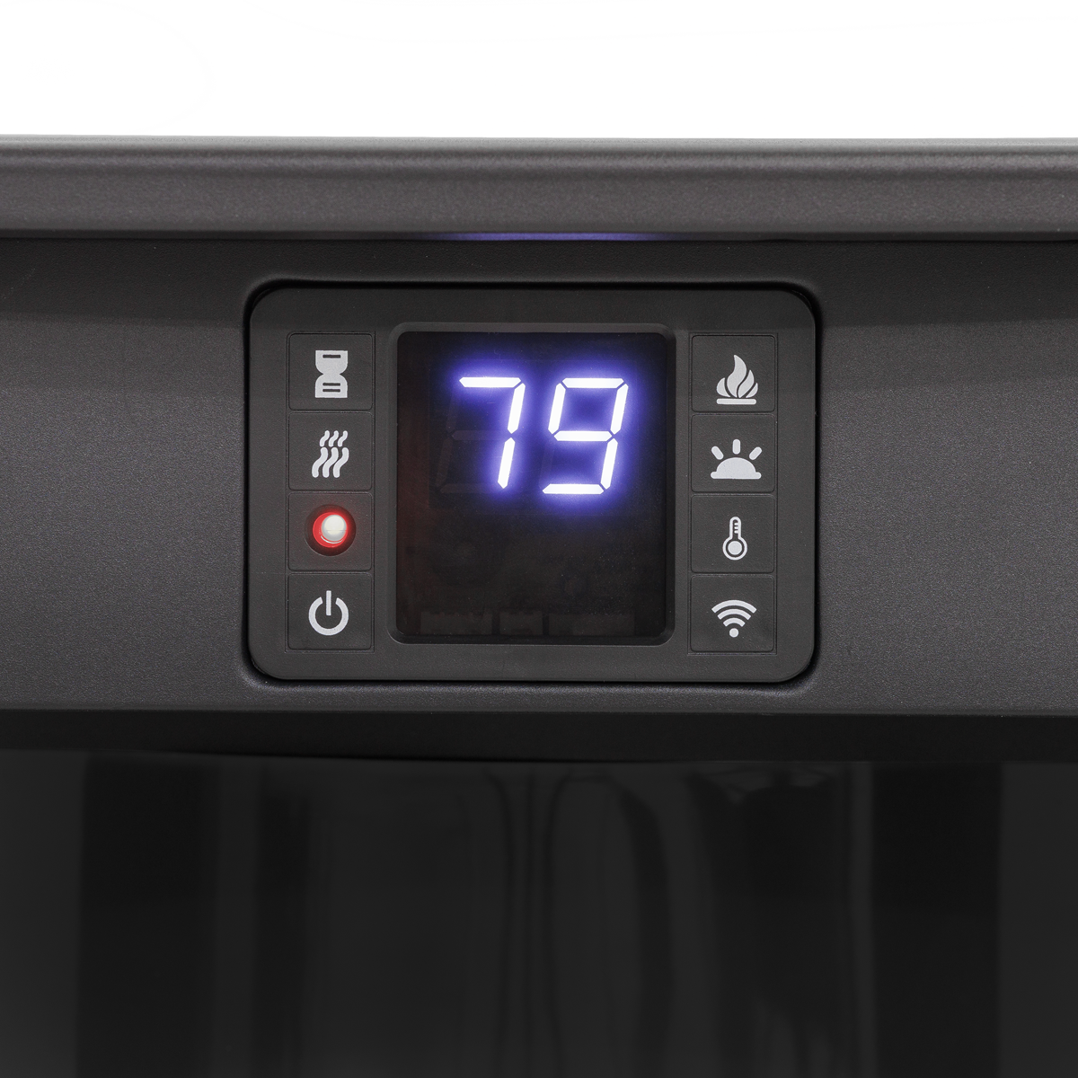 Baridi DH123 Baridi Panoramic Electric Stove Heater with LED Flame Effect & Log Storage 1800W - Black