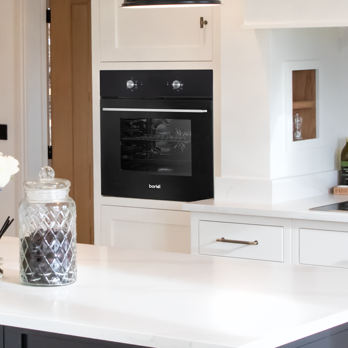 Baridi DH124 Baridi Integrated Fan-Assisted Electric Oven 60cm 55L Capacity - Black
