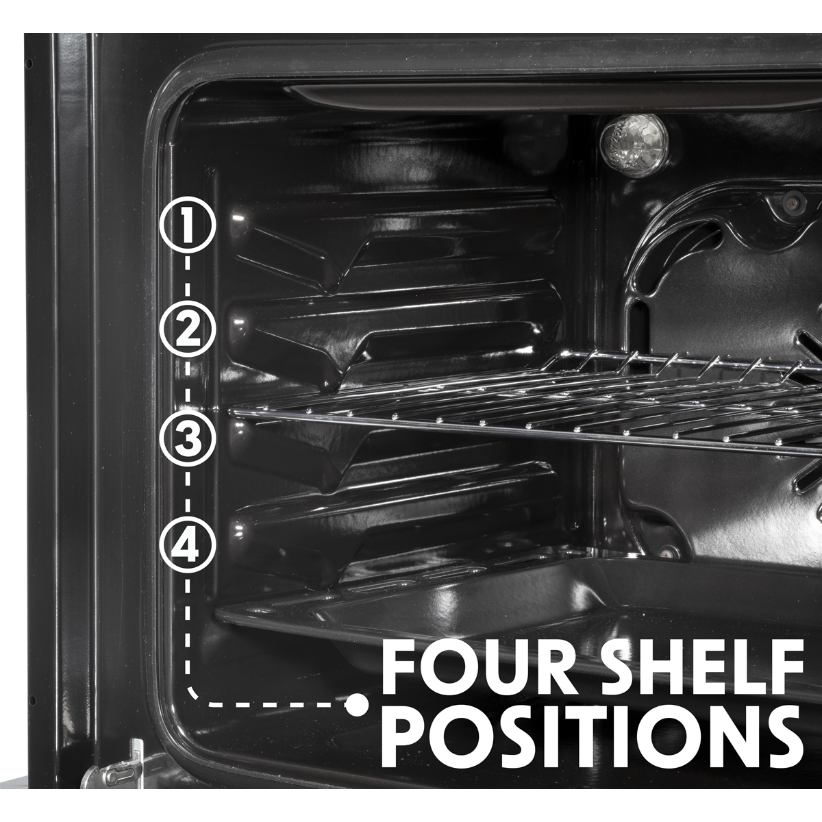 Baridi DH124 Baridi Integrated Fan-Assisted Electric Oven 60cm 55L Capacity - Black